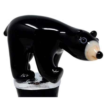 LS ARTS Black Bear Bottle Stopper BS-526